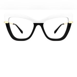 Eyeglass frames - Cat eye black and white